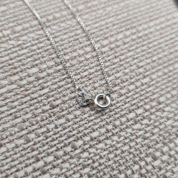 18 Inch Sterling Silver Rainbow Calsilica Stone Pendant Necklace A6324 - Picture 5 of 7